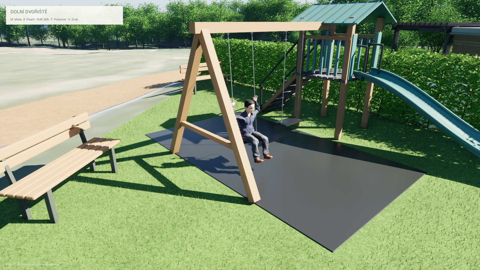 Pohyb na hřišti – kontrolní snímek Unreal